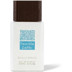 Weiße und himmelblaue Parfümflasche