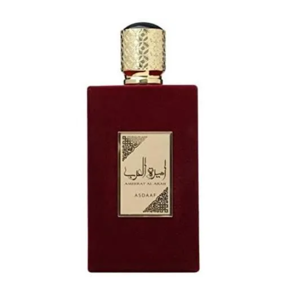 bouteille de parfum en velour rouge