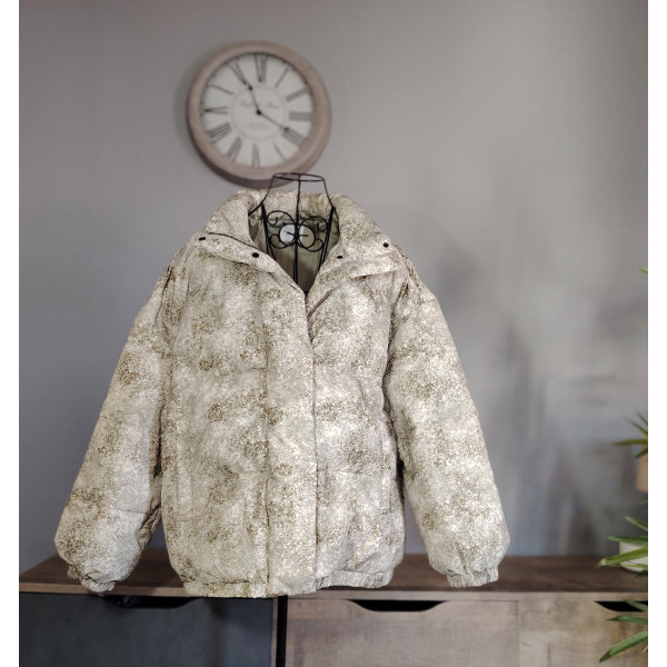 Green down jacket collection size XL "Tachète" - Urban chic look