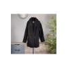 Manteau Noir Femme Taille M – Glamour Minimaliste Automne‑Hiver