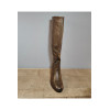 Botte en cuir kaki haute affichée