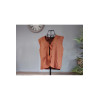 Women's sleeveless vest with tie - Cosy & urban style