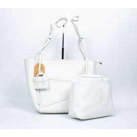 Duo di borsa bianca Laphrodite e pochette – Accessorio di moda femminile