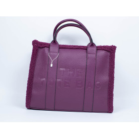 Elegante borsa a mano rettangolare viola