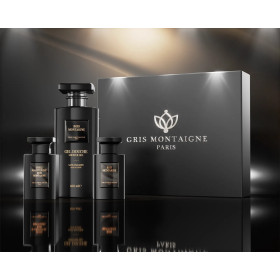Cofanetto in legno Montaigne Gris Montaigne | Profumo + Bagnoschiuma + Olio secco