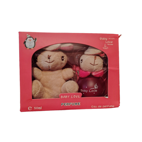 Baby love children's box, alcohol-free perfume and Adorable plush toy