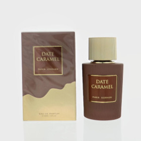 Bottiglia e confezione di profumo Date Caramel