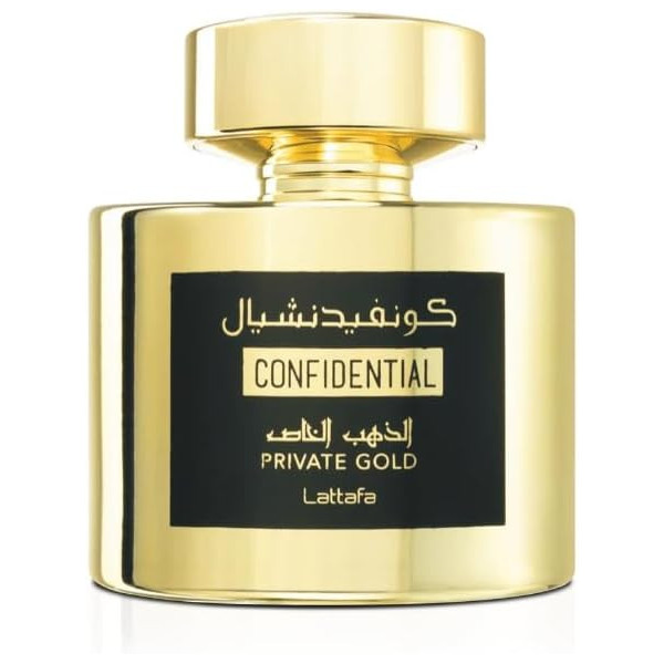 bottiglia di profumo dorata