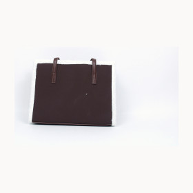 Sac à main marron à grandes anses avec gri-gri femme
