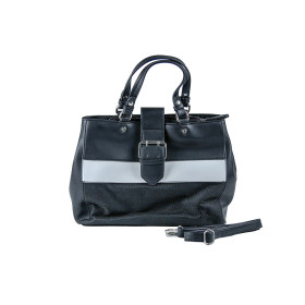 Aliane black and white ERAM bag - front view
