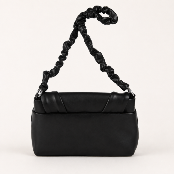 Pochette noire à anse froncée - Laphrodite