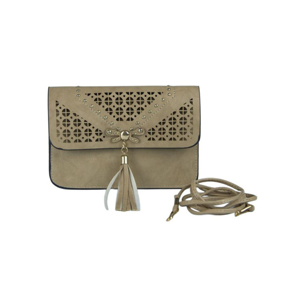 Bolso de mano con solapa de libelula