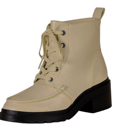 Stivali ecru da donna – stile mocassin chic e raffinato