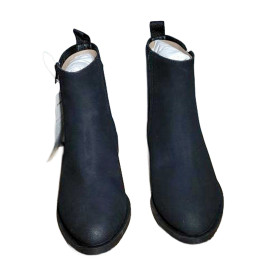 Bottines femme Camilla noir suède – chic & confortables