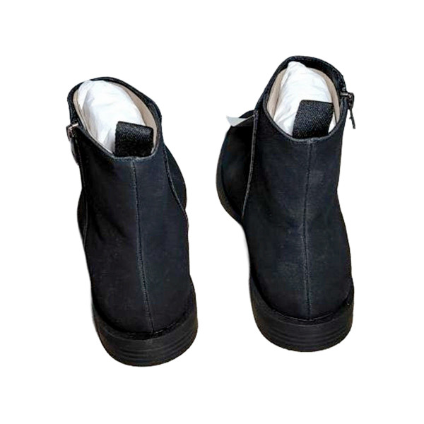 Botines Camilla de ante negro para mujer - elegantes y cómodos