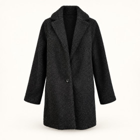 Women's Black Coat Size M - Chic & Timeless Style 2025