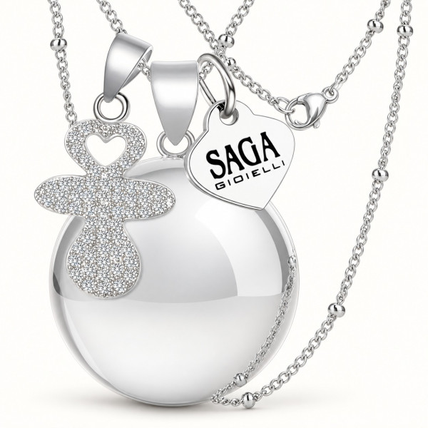 Collana di ciuccio di cristallo - Eleganza SAGA GIOIELLI