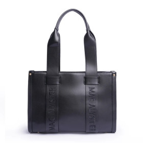 Bolso de mano Basic Clover, tamaño A4, negro — Mac Alyster