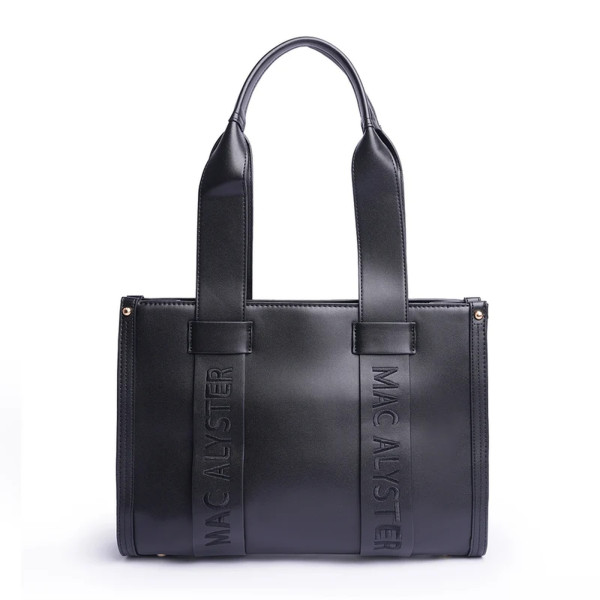 Borsa shopping Basic Clover formato A4 nera — Mac Alyster