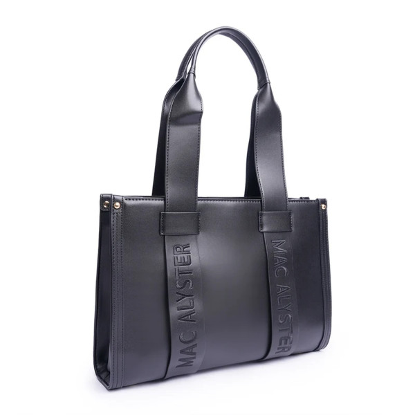 Borsa shopping Basic Clover formato A4 nera — Mac Alyster