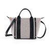 Borsa a mano Arielle in lino e nero — Mac Alyster
