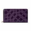 Purple zippered wallet with braided pattern - Sevona
