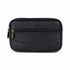 Petite pochette noire zippée — Sevona