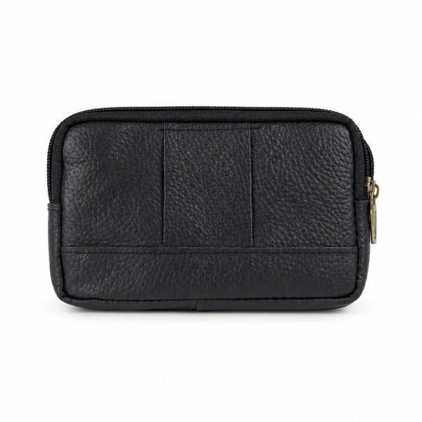 Small Black Zippered Pouch — Sevona