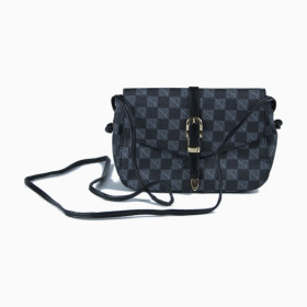 Bolso cruzado a cuadros gris y negro - Sevona