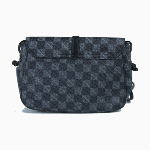 Bolso cruzado a cuadros gris y negro - Sevona
