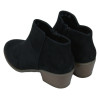 Bottines basse daim petits talons noir - HUY323
