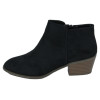 Bottines basse daim petits talons noir - HUY323