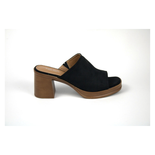 Mules noires à talon bloc Sixth Sens femme 40