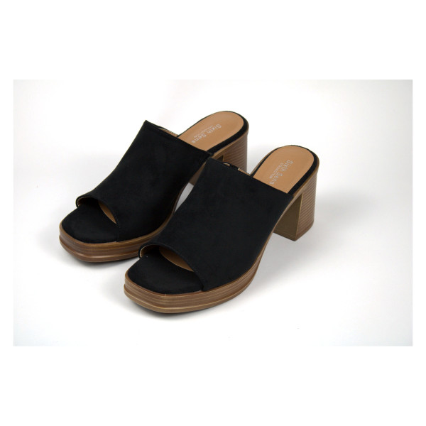 Schwarze High Heel-Keilsandalen — Sechste Sens