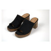 Black High Heel Wedge Sandals — Sixth Sens