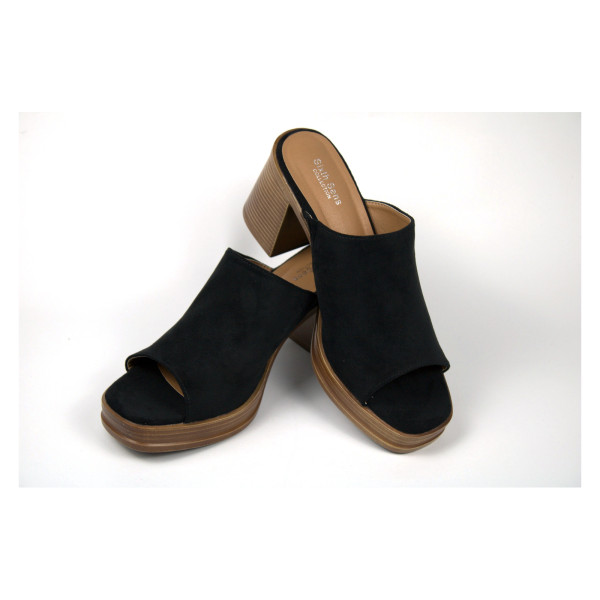 Mules noires à talon bloc Sixth Sens femme 40