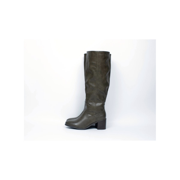 Bottes hautes kaki Sixth Sens femme 38