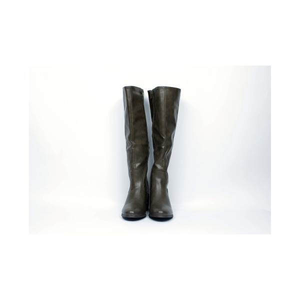Bottes hautes kaki Sixth Sens femme 38