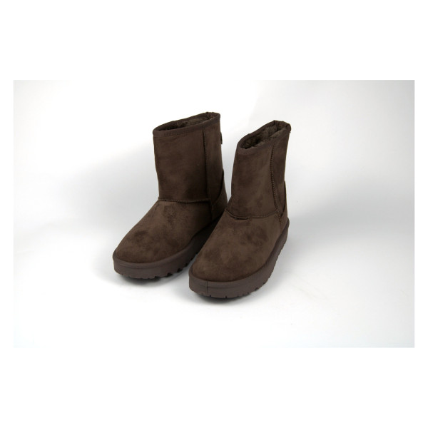 Bottines fourrées femme marron ou noir