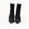 Sandra Schwarze Wildlederstiefel – The Drop