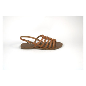 Shirley camel flat sandals — Chattawak