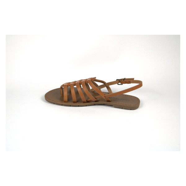 Sandales plates Shirley camel — Chattawak