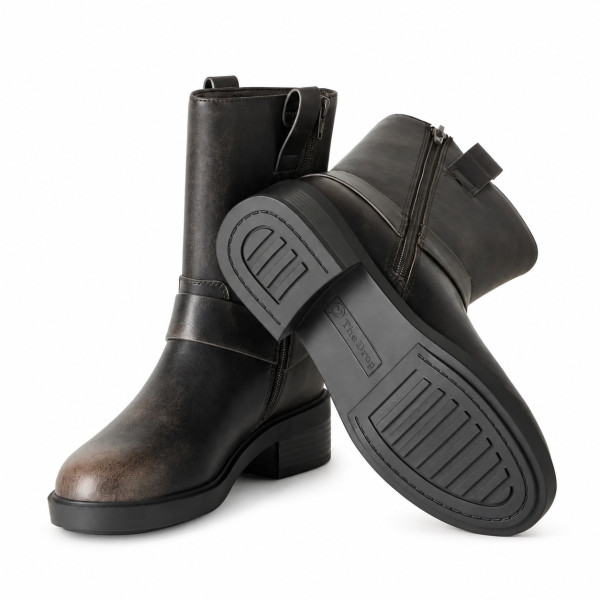 Bottes motardes Lilith noires femme — The Drop