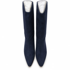 Serena Blue Suede Boots — The Drop