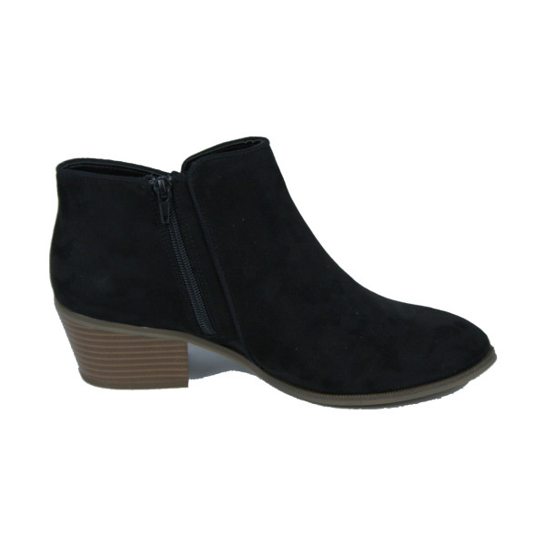 Bottines basses noires à petit talon femme