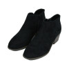 Wildleder-Low-Top-Knöchelstiefel mit schmalem Absatz