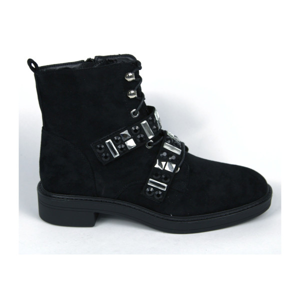 Black Suede Flat Boots — Exquily