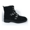 Botas planas de ante negro — Exquily
