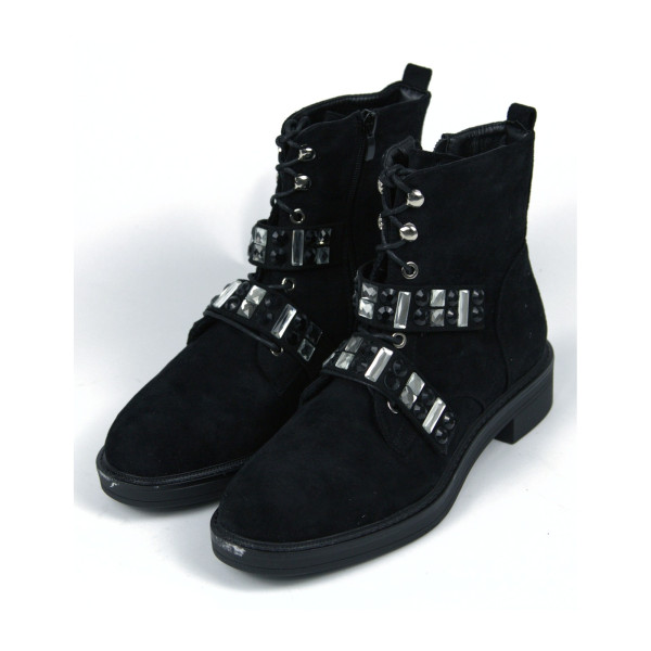 Bottines noires à strass femme — Exquily