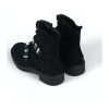 Botas planas de ante negro — Exquily